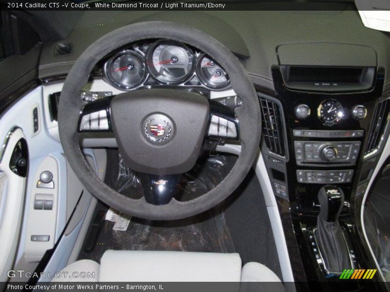 White Diamond Tricoat / Light Titanium/Ebony 2014 Cadillac CTS -V Coupe