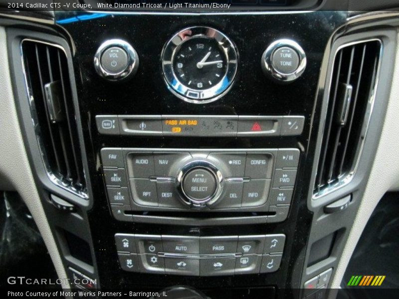 White Diamond Tricoat / Light Titanium/Ebony 2014 Cadillac CTS -V Coupe