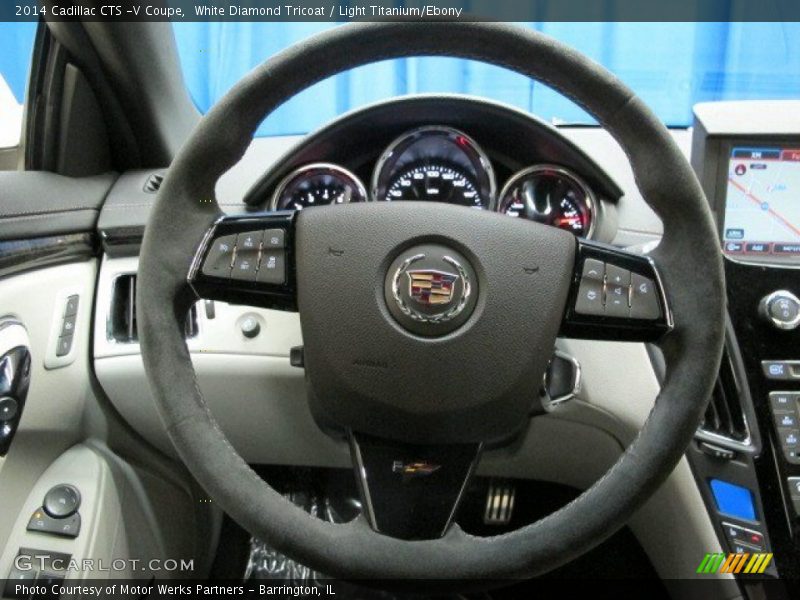 White Diamond Tricoat / Light Titanium/Ebony 2014 Cadillac CTS -V Coupe