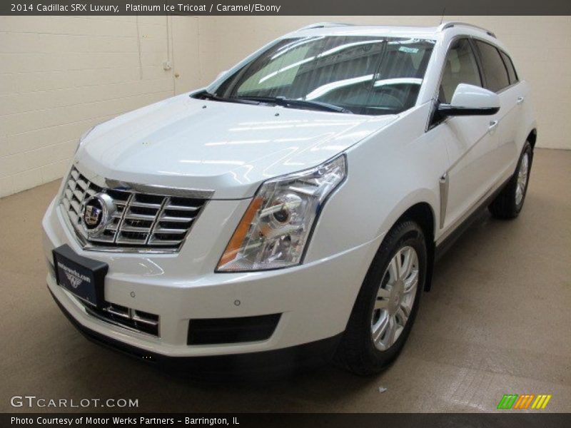 Platinum Ice Tricoat / Caramel/Ebony 2014 Cadillac SRX Luxury