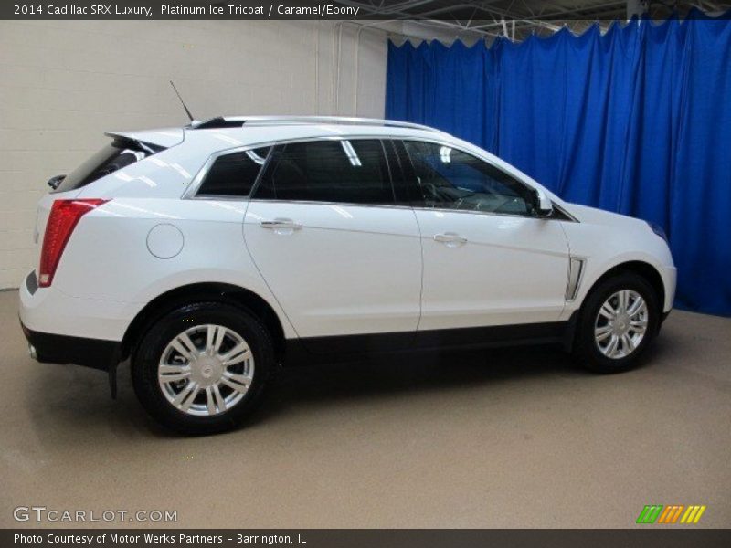 Platinum Ice Tricoat / Caramel/Ebony 2014 Cadillac SRX Luxury