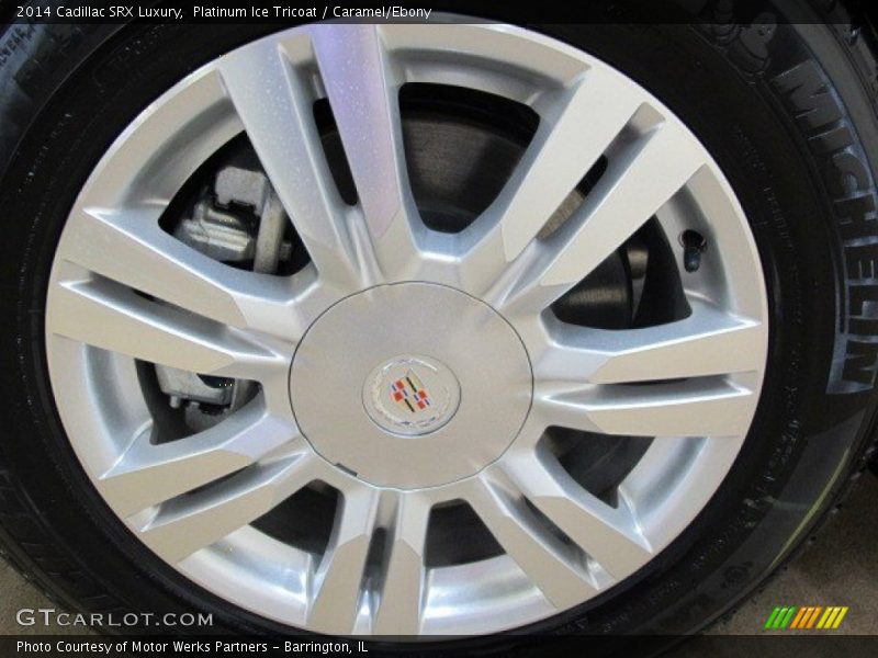 Platinum Ice Tricoat / Caramel/Ebony 2014 Cadillac SRX Luxury