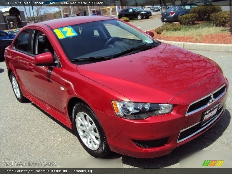 Rally Red Metallic / Black 2012 Mitsubishi Lancer SE AWD