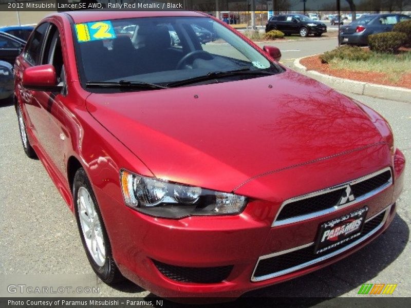 Rally Red Metallic / Black 2012 Mitsubishi Lancer SE AWD