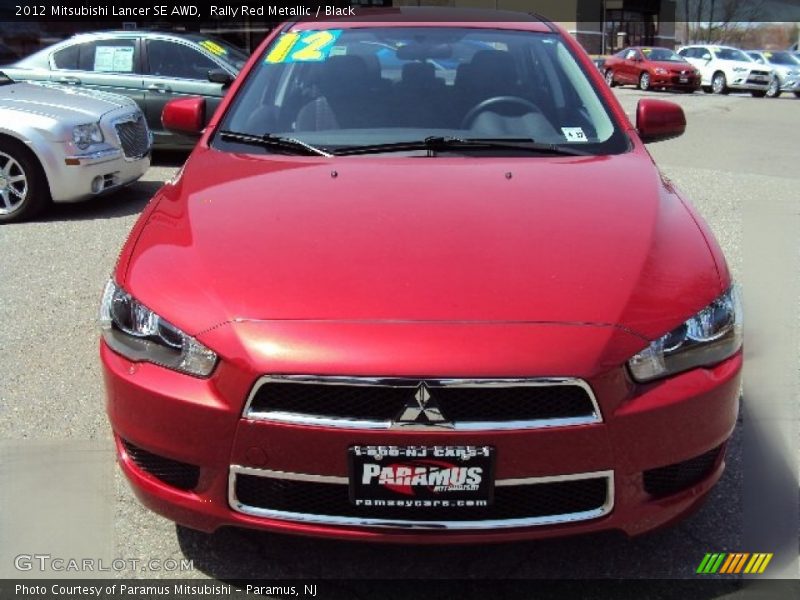 Rally Red Metallic / Black 2012 Mitsubishi Lancer SE AWD