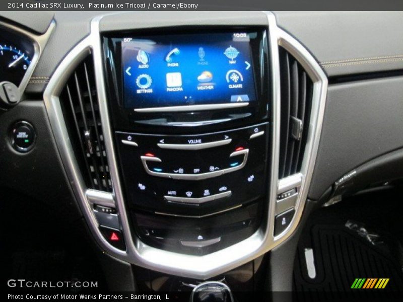 Platinum Ice Tricoat / Caramel/Ebony 2014 Cadillac SRX Luxury