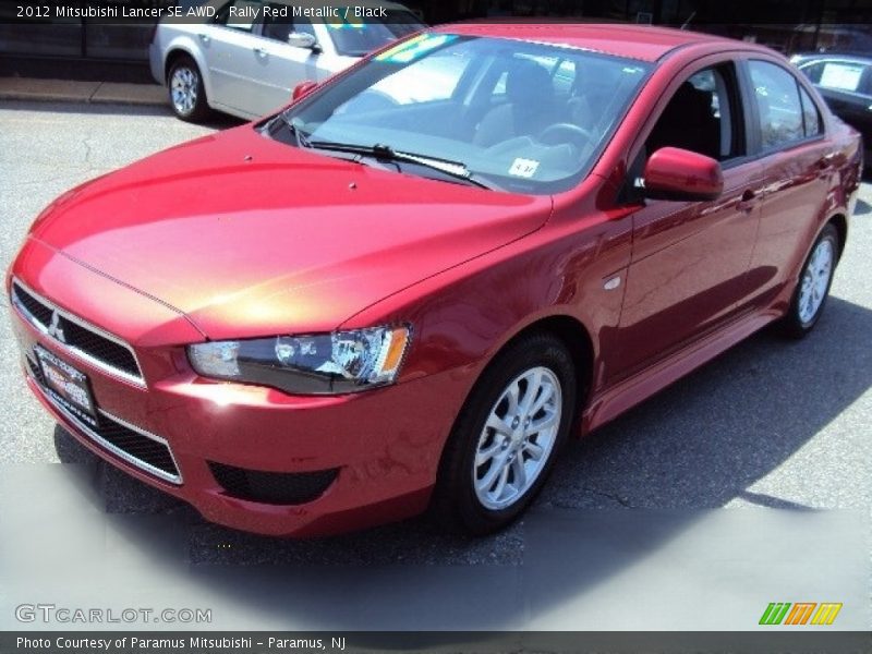 Rally Red Metallic / Black 2012 Mitsubishi Lancer SE AWD