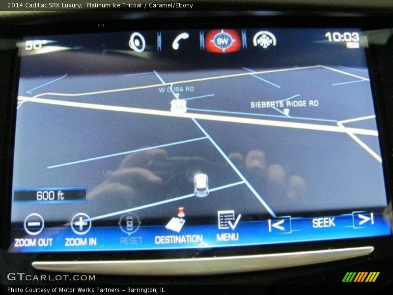 Platinum Ice Tricoat / Caramel/Ebony 2014 Cadillac SRX Luxury