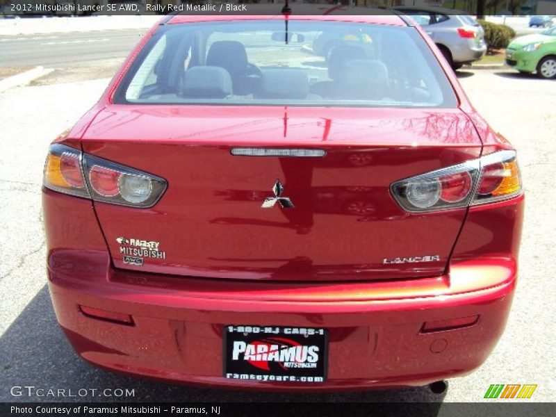 Rally Red Metallic / Black 2012 Mitsubishi Lancer SE AWD