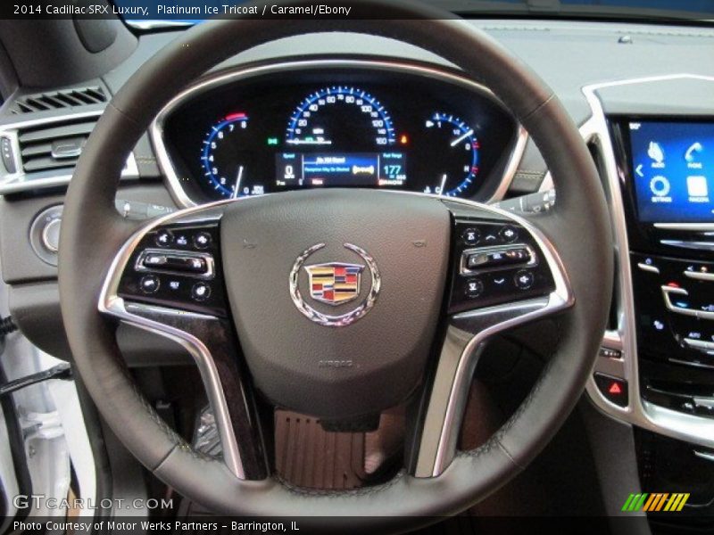 Platinum Ice Tricoat / Caramel/Ebony 2014 Cadillac SRX Luxury