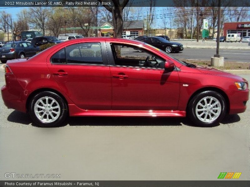 Rally Red Metallic / Black 2012 Mitsubishi Lancer SE AWD