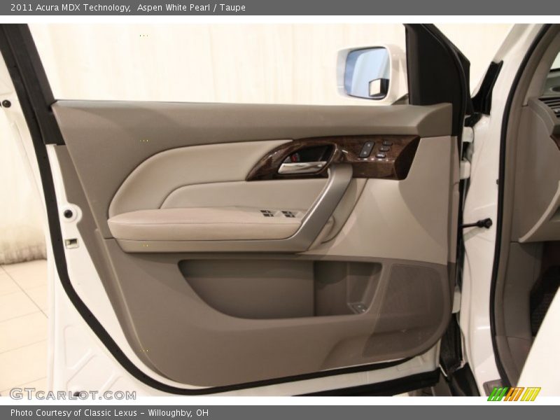 Aspen White Pearl / Taupe 2011 Acura MDX Technology