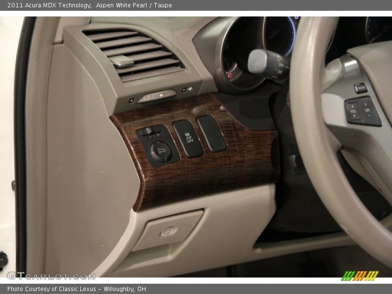 Aspen White Pearl / Taupe 2011 Acura MDX Technology