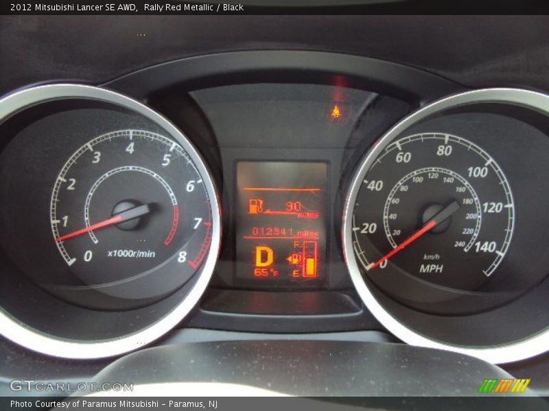 Rally Red Metallic / Black 2012 Mitsubishi Lancer SE AWD