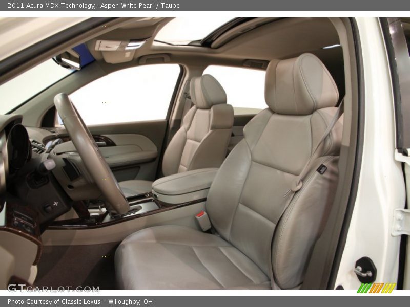 Aspen White Pearl / Taupe 2011 Acura MDX Technology