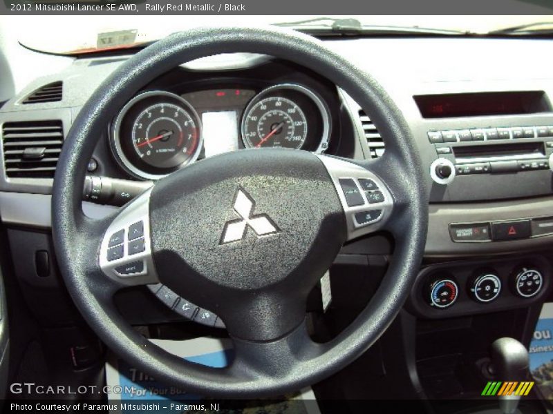 Rally Red Metallic / Black 2012 Mitsubishi Lancer SE AWD
