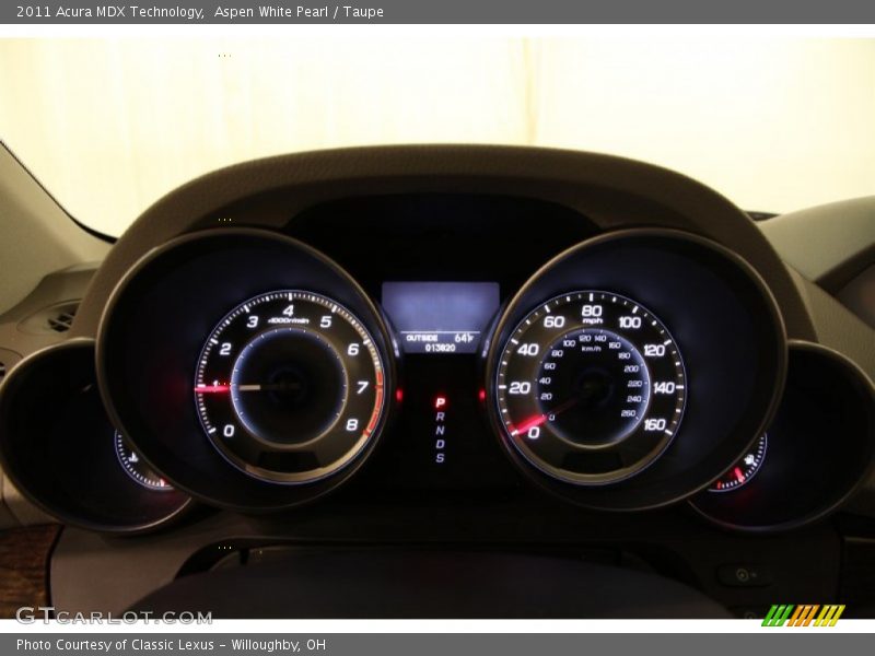 Aspen White Pearl / Taupe 2011 Acura MDX Technology