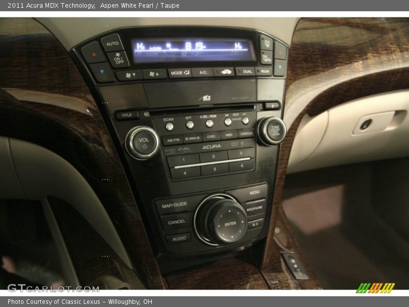 Aspen White Pearl / Taupe 2011 Acura MDX Technology
