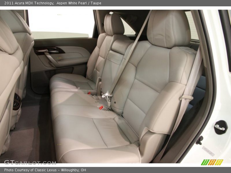 Aspen White Pearl / Taupe 2011 Acura MDX Technology