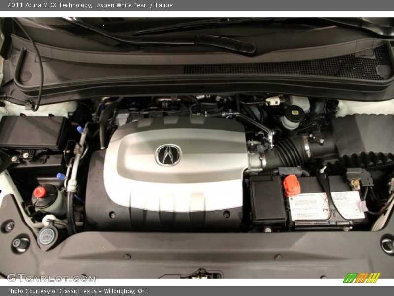 Aspen White Pearl / Taupe 2011 Acura MDX Technology