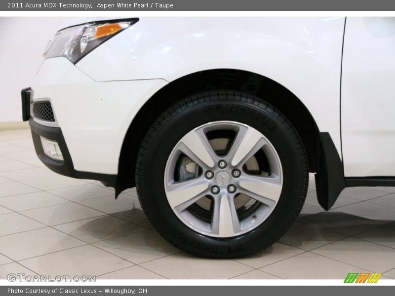 Aspen White Pearl / Taupe 2011 Acura MDX Technology