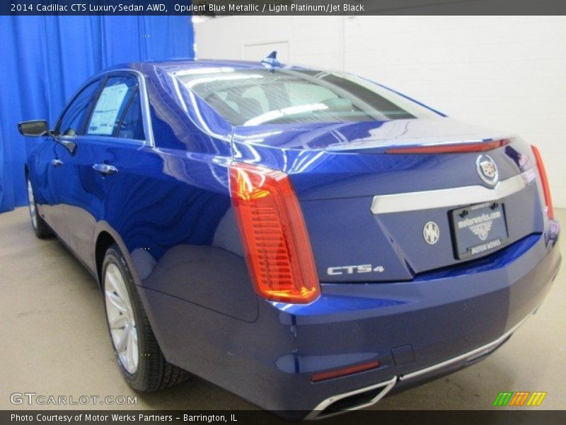 Opulent Blue Metallic / Light Platinum/Jet Black 2014 Cadillac CTS Luxury Sedan AWD