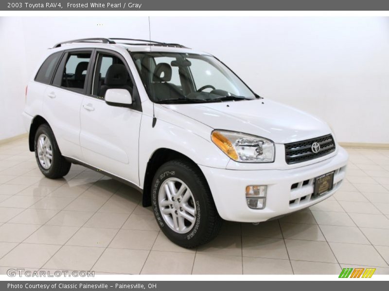 Frosted White Pearl / Gray 2003 Toyota RAV4