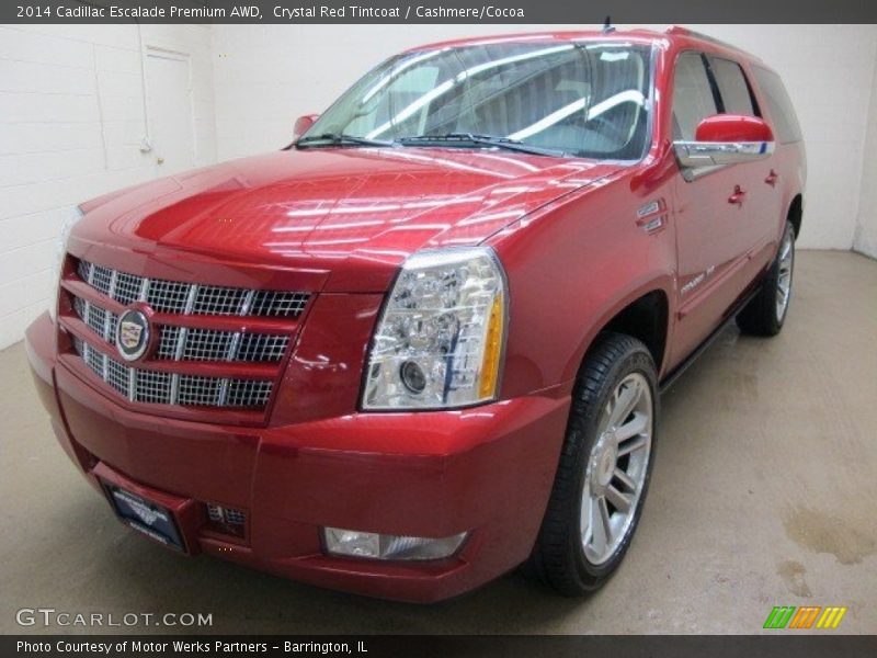 Crystal Red Tintcoat / Cashmere/Cocoa 2014 Cadillac Escalade Premium AWD