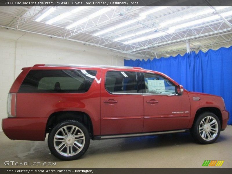 Crystal Red Tintcoat / Cashmere/Cocoa 2014 Cadillac Escalade Premium AWD