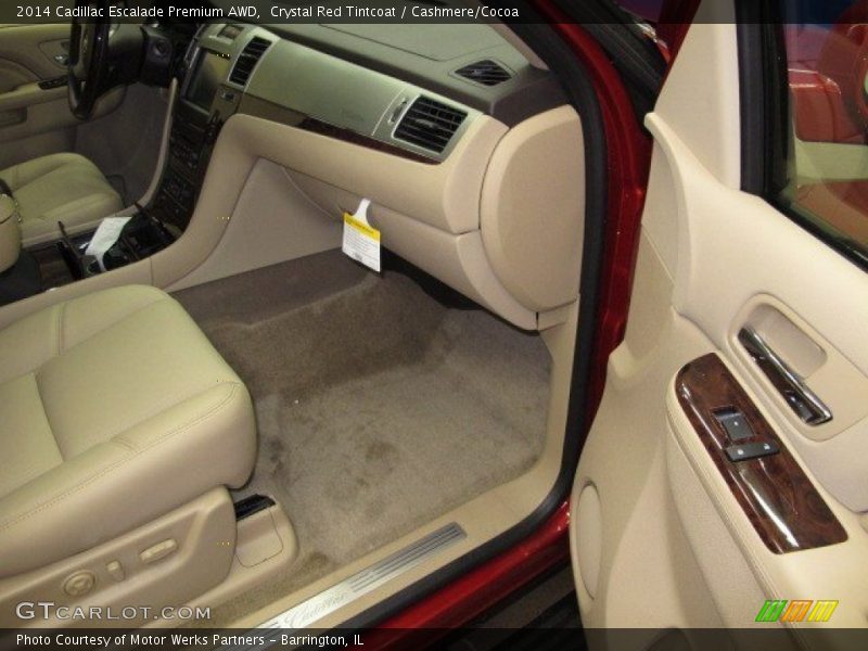 Crystal Red Tintcoat / Cashmere/Cocoa 2014 Cadillac Escalade Premium AWD