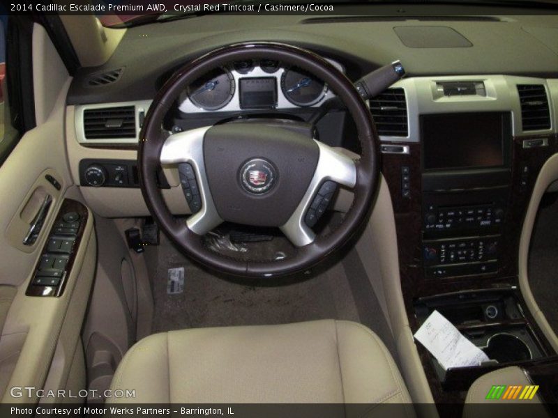 Crystal Red Tintcoat / Cashmere/Cocoa 2014 Cadillac Escalade Premium AWD