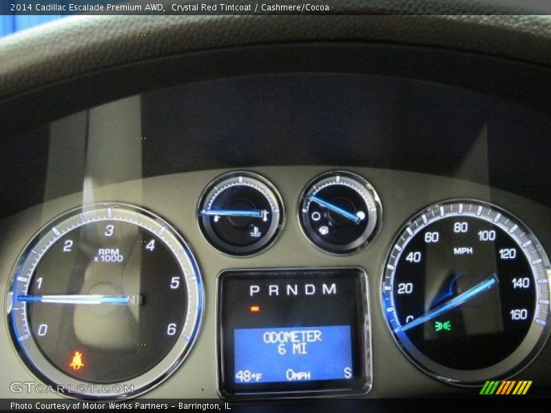 Crystal Red Tintcoat / Cashmere/Cocoa 2014 Cadillac Escalade Premium AWD