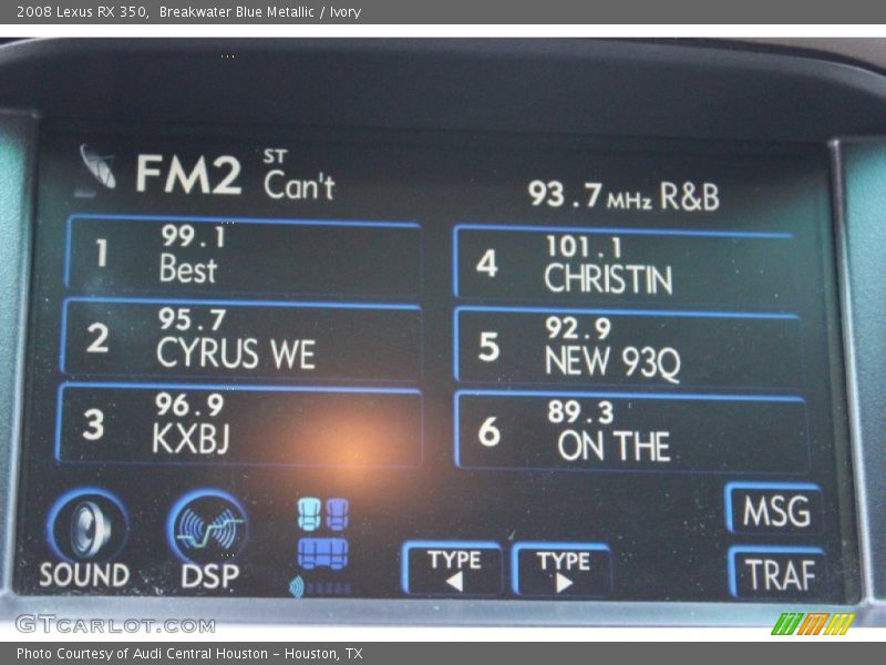 Breakwater Blue Metallic / Ivory 2008 Lexus RX 350