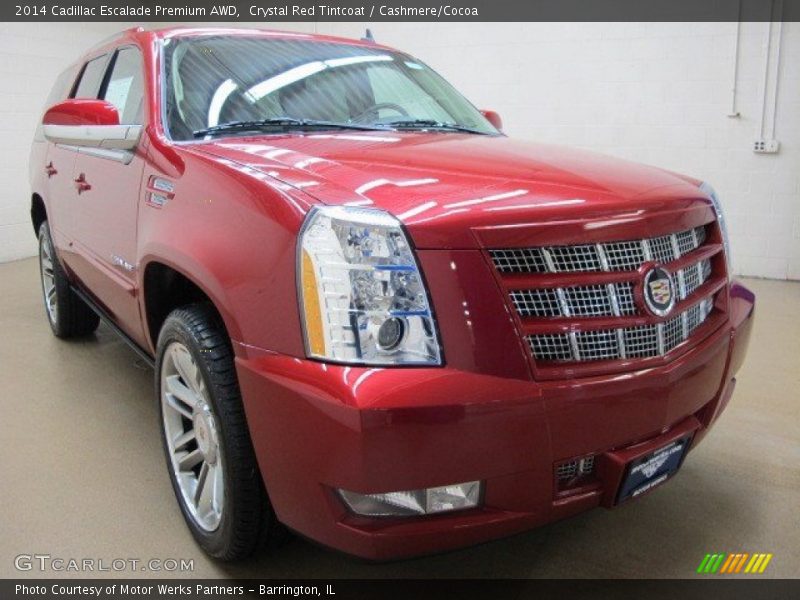 Crystal Red Tintcoat / Cashmere/Cocoa 2014 Cadillac Escalade Premium AWD