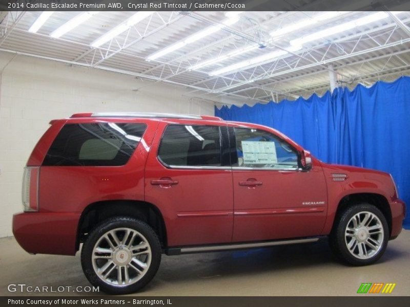 Crystal Red Tintcoat / Cashmere/Cocoa 2014 Cadillac Escalade Premium AWD