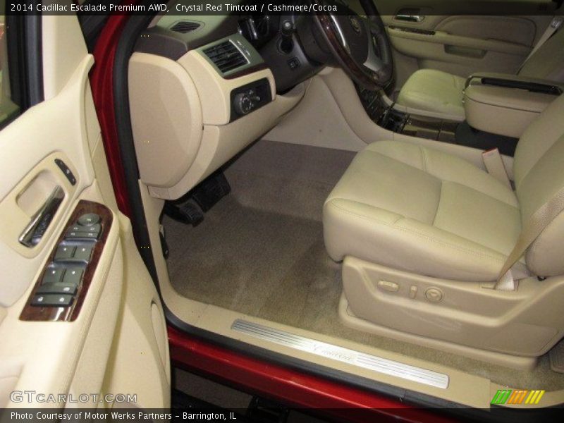 Crystal Red Tintcoat / Cashmere/Cocoa 2014 Cadillac Escalade Premium AWD