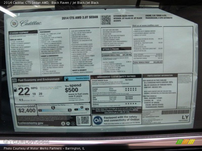 Black Raven / Jet Black/Jet Black 2014 Cadillac CTS Sedan AWD