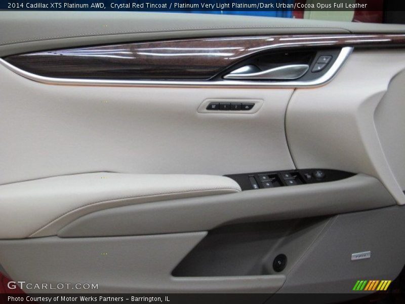 Crystal Red Tincoat / Platinum Very Light Platinum/Dark Urban/Cocoa Opus Full Leather 2014 Cadillac XTS Platinum AWD