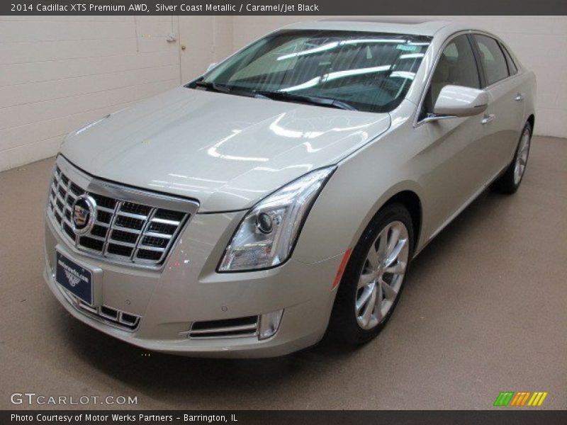Silver Coast Metallic / Caramel/Jet Black 2014 Cadillac XTS Premium AWD