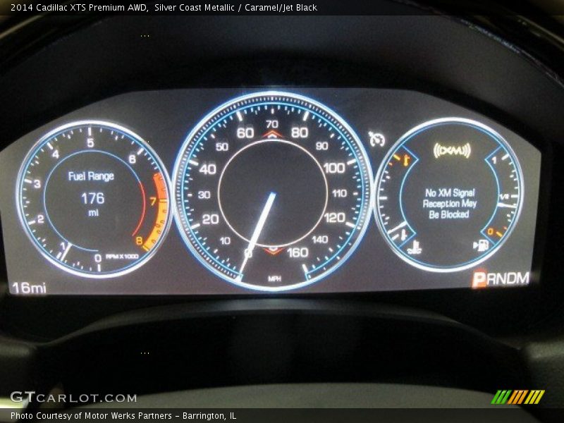Silver Coast Metallic / Caramel/Jet Black 2014 Cadillac XTS Premium AWD