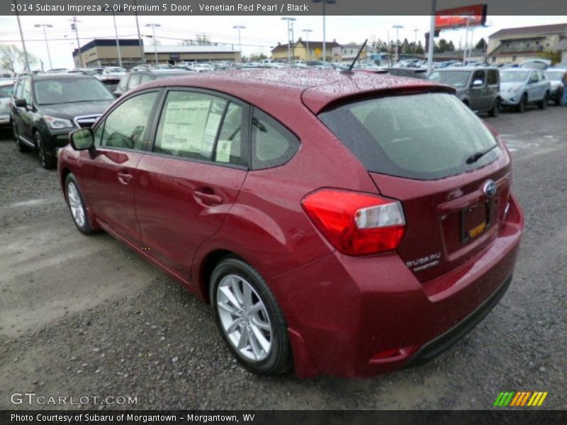 Venetian Red Pearl / Black 2014 Subaru Impreza 2.0i Premium 5 Door