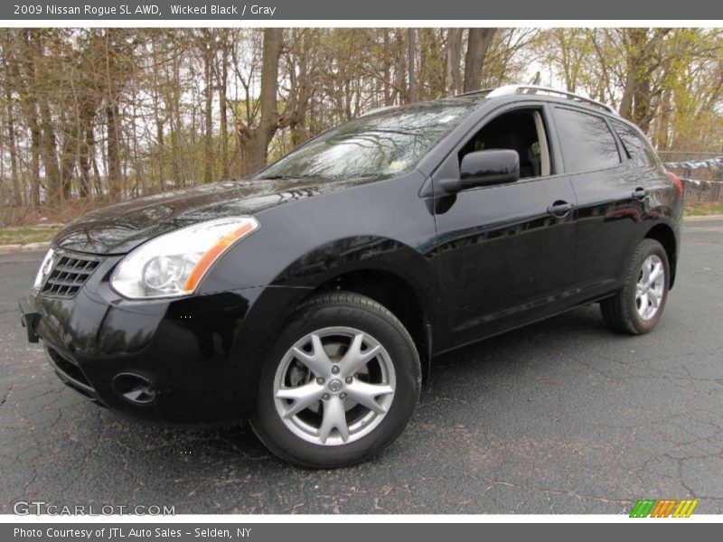 Wicked Black / Gray 2009 Nissan Rogue SL AWD