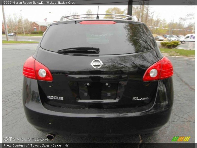 Wicked Black / Gray 2009 Nissan Rogue SL AWD