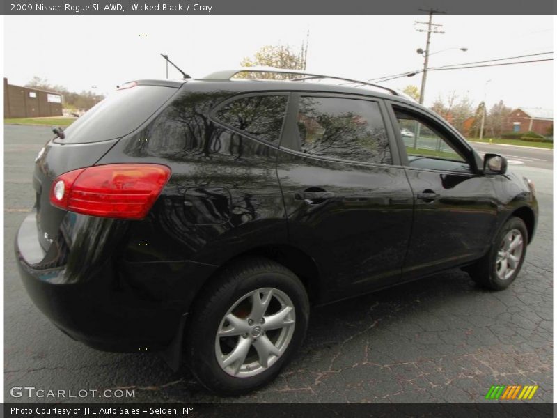 Wicked Black / Gray 2009 Nissan Rogue SL AWD