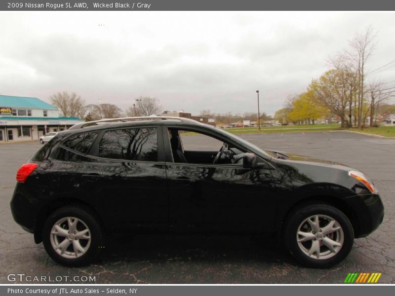 Wicked Black / Gray 2009 Nissan Rogue SL AWD