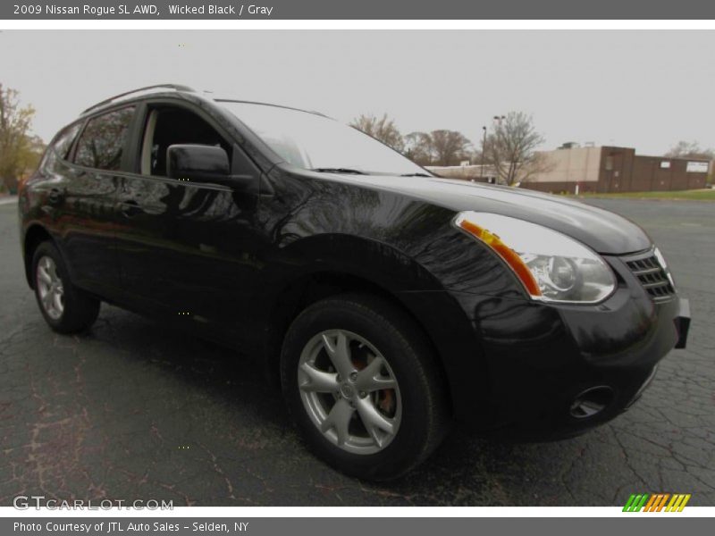 Wicked Black / Gray 2009 Nissan Rogue SL AWD