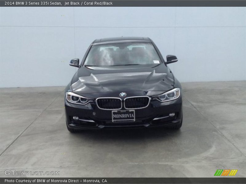 Jet Black / Coral Red/Black 2014 BMW 3 Series 335i Sedan