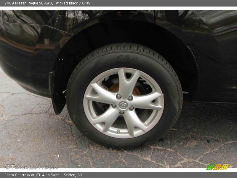 Wicked Black / Gray 2009 Nissan Rogue SL AWD
