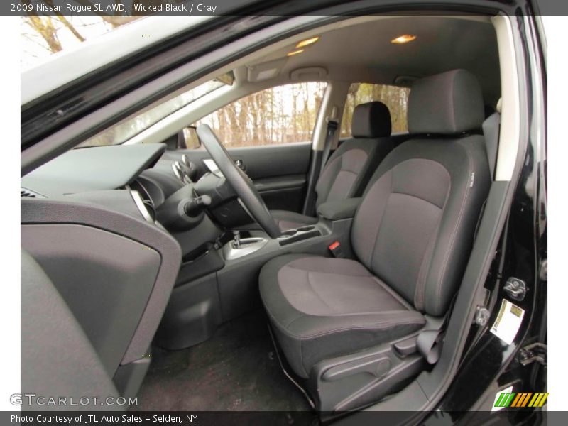 Wicked Black / Gray 2009 Nissan Rogue SL AWD