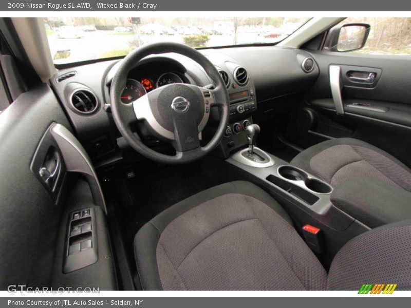 Wicked Black / Gray 2009 Nissan Rogue SL AWD